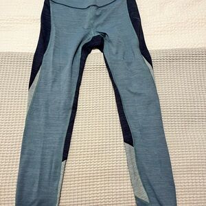 Outdoor Voices Navy and Light Blue Leggings